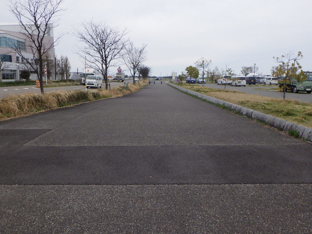 工事着手前（横越中央側より望む）